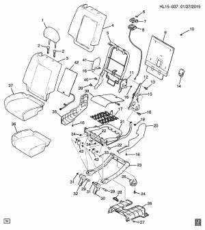 SEAT ASM/REAR 40%(N/TUMBLE, HEATED KA6)