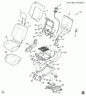 SEAT ASM/REAR 40%(N/TUMBLE, EXC HEATED KA6)