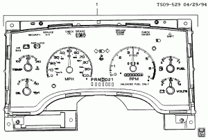 CLUSTER ASM/INSTRUMENT PANEL (U16)
