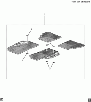 MAT PKG/FRONT & REAR FLOOR (ALL WEATHER)