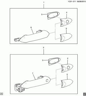 DOOR HANDLE PKG/FRONT DOOR
