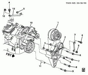 A/C COMPRESSOR MOUNTING (LB4/4.3Z,L35/4.3W)