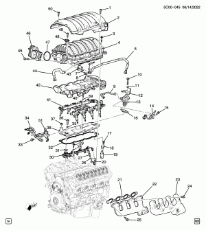 ДВИГАТЕЛЬ В СБОРЕ-5.3L V8 PART 5 КОЛЛЕКТОР И СОПРЯЖЕННЫЕ ДЕТАЛИ ТОПЛИВНОЙ СИСТЕМЫ (L84/5.3D)