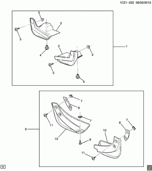 GUARD PKG/SPLASH (MOLDED) FRONT & REAR