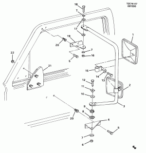 MIRROR/OUTSIDE REAR VIEW (W/DOUBLE MIRROR 6L8,6M1,6N9,6P3)
