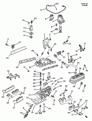 ENGINE ASM-4.3L V6 PART 2 (LB4/4.3Z)