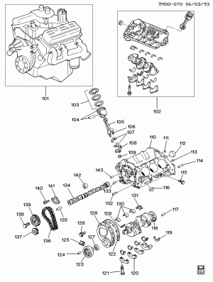 ENGINE ASM-4.3L V6 PART 1 BLOCK & INTERNAL PARTS (LB4/4.3Z,LU2/4.3B)