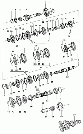 Transmission gears - Option M48 - EATON