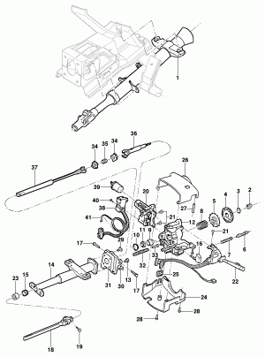 Adjustable steering column components