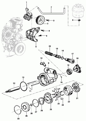 Hydraulic steering pump - gasoline engine LDX