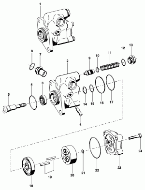 Hydraulic steering pump - diesel engine L4A Maxion
