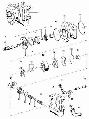 Hydraulic steering pump - diesel engine LA5 MWM