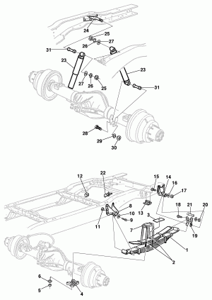 Rear suspension - GMC 6.100 - 6.150