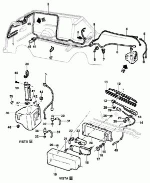Rear window wiper and washer