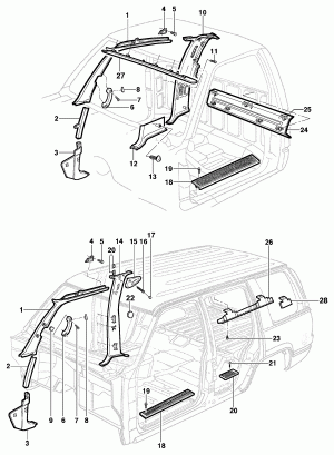 Front compartment internal finishing