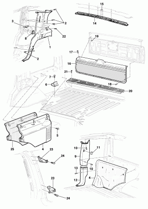 Rear compartment internal finishing