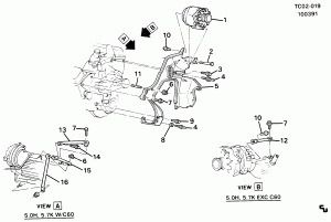 GENERATOR MOUNTING (L03/5.0H,L05/5.7K)
