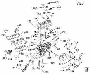 ENGINE ASM-4.3L V6 PART 2 CYLINDER HEAD & RELATED PART (LB4/4.3Z,LU2/4.3B)