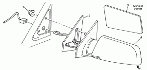 MIRROR/OUTSIDE REAR VIEW (W/ELECTRIC MIRROR D48)
