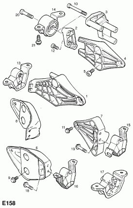 КРЕПЛЕНИЯ ДВИГАТЕЛЯ