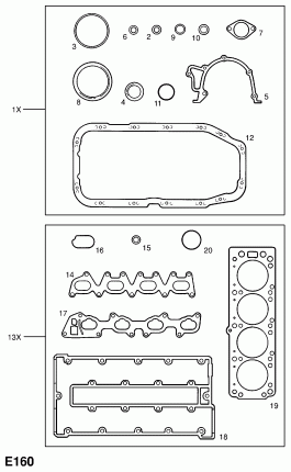 КОМПЛЕКТ ПРОКЛАДОК ДВИГАТЕЛЯ