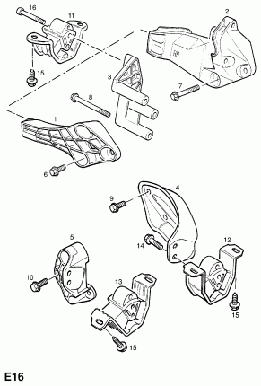 КРЕПЛЕНИЯ ДВИГАТЕЛЯ