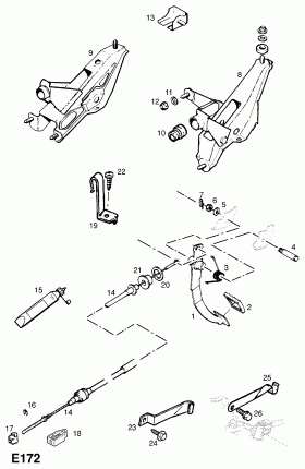 ПЕДАЛЬ И СКРЕПЛЕНИЯ МУФТЫ СЦЕПЛЕНИЯ