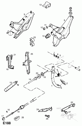 ПЕДАЛЬ И СКРЕПЛЕНИЯ МУФТЫ СЦЕПЛЕНИЯ