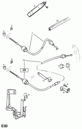 ПЕДАЛЬ И СКРЕПЛЕНИЯ МУФТЫ СЦЕПЛЕНИЯ (ПРОДОЛЖ.)