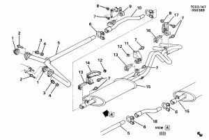 EXHAUST SYSTEM-V8 (LL4/6.2J) DIESEL
