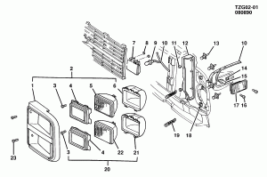 HEADLAMPS/DUAL (W/CHROME GRILLE V22)