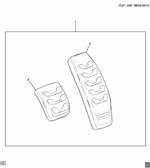 COVER PKG/SPORT PEDALS (AUTOMATIC MR8)
