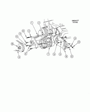 STEERING PUMP MOUNTING-3.8,4.4,5.0L V6 & V8 (LC3/229-9,L39/267,LG4/305H)
