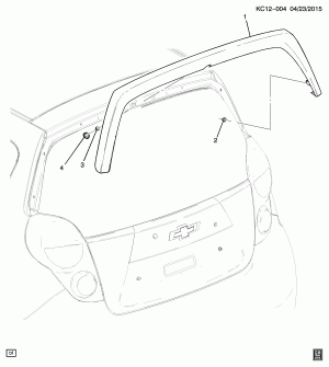 СПОЙЛЕР КРЫШКИ ЗАДНЕГО БАГАЖНИКА (T56)