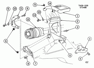 A/C COMPRESSOR MOUNTING (LH6/6.2C,LL4/6.2J) DIESEL