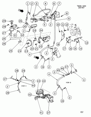 STEERING/BRAKE PUMP MOUNTING & LINES (W/JB8 HYD BRK)(LT9/350M)