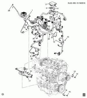 WIRING HARNESS/ENGINE (LFS/2.0-7)