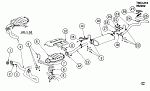 EXHAUST SYSTEM-L4 & V6 (LR1/1.9A,LQ2/2.0Y,LR2/2.8B)