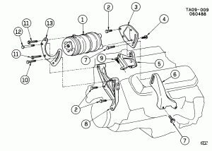 A/C COMPRESSOR MOUNTING (LE8/454W,L19/7.4N)