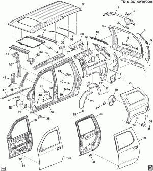 SHEET METAL/BODY SIDE & ROOF (SUN ROOF CF5)