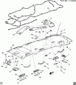 TRIM/INTERIOR-ROOF (SUNROOF CF5)