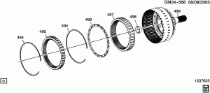 AUTOMATIC TRANSMISSION (MYB) (6L50) OUTPUT SHAFT ASSEMBLY