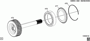 AUTOMATIC TRANSMISSION (MYB) (6L50) CLUTCH HUB ASSEMBLY