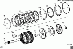 AUTOMATIC TRANSMISSION (MYA) (6L45) 4-5-6 CLUTCH ASSEMBLY & TURBINE SHAFT