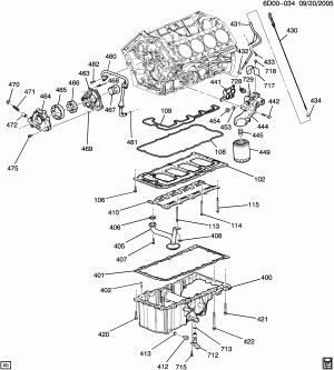 ENGINE ASM-4.4L V8 PART 4 OIL PUMP, PAN & RELATED PARTS (LC3/4.4D)
