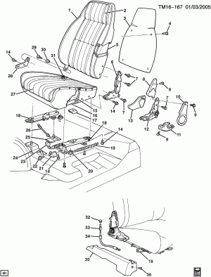 FRONT SEAT/BUCKET (W/HI-BACK BUCKET AV5)