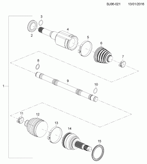 ВЕДУЩИЙ ВАЛ / ПЕРЕДНЕГО КОЛЕСА-ЛЕВАЯ СТОРОНА(L2C,MM1)