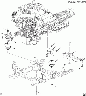 ENGINE & TRANSMISSION MOUNTING-V8 (LC3/4.4D)