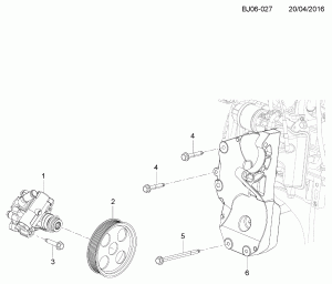 КРЕПЛЕНИЕ НАСОСА РУЛЕВОГО МЕХАНИЗМА (N40)
