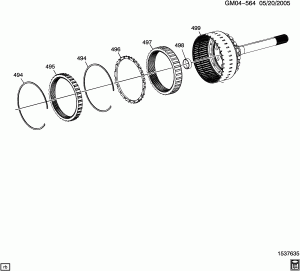 AUTOMATIC TRANSMISSION (MYC) 6L80 OUTPUT SHAFT ASSEMBLY